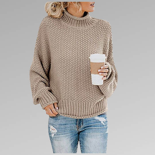 STACEY | HIGH NECK KNITTED SWEATER