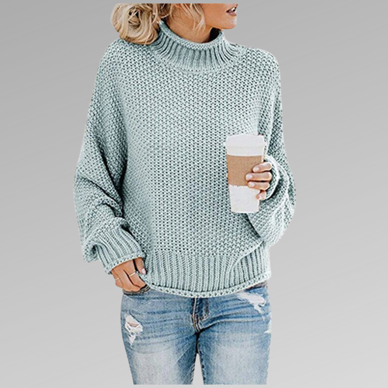 STACEY | HIGH NECK KNITTED SWEATER