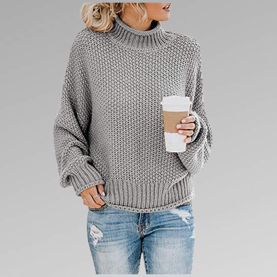 STACEY | HIGH NECK KNITTED SWEATER