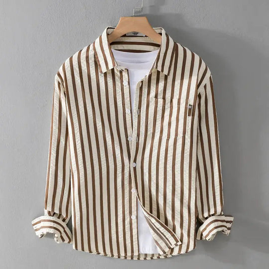 ETHAN | STRIPED LINEN SHIRT