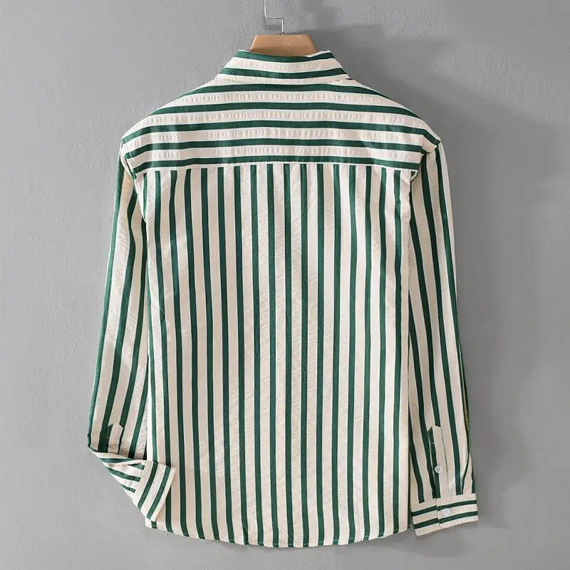 ETHAN | STRIPED LINEN SHIRT