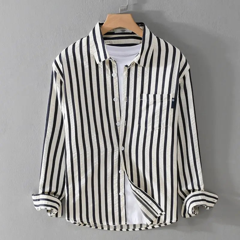 ETHAN | STRIPED LINEN SHIRT