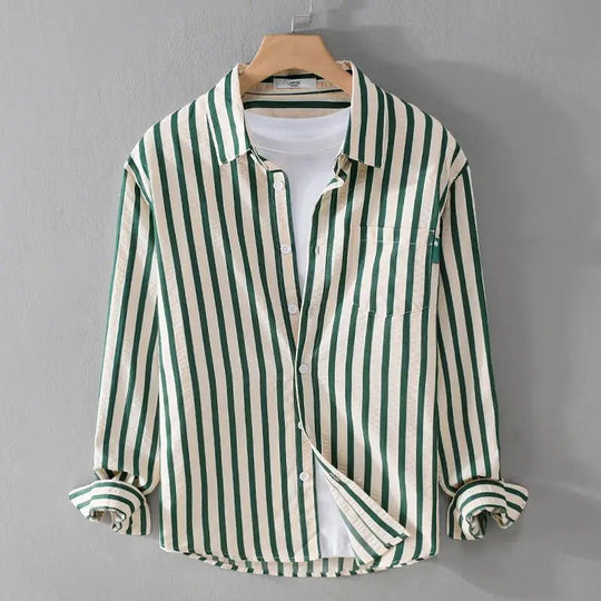 ETHAN | STRIPED LINEN SHIRT